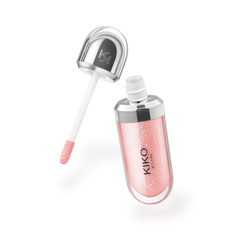 Kiko Milano 3D Hydra Lip Gloss – High Shine, Hydrating, Plumping, Non-Sticky, Moisturizing Lip Makeup – 04 Pearly Peach Rose – 6.5ml