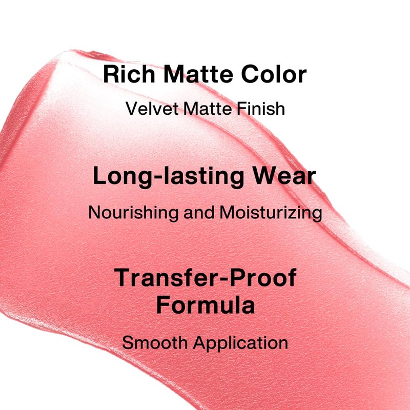 INTO YOU Velvet Matte Liquid Lipstick, Long-lasting Transfer-proof Lip Velvet Stain, Non-Sticky Waterproof Lip Tint, Smooth Silky Smudge-proof Lip Gloss, Full Coverage, for Women Makeup, VT01