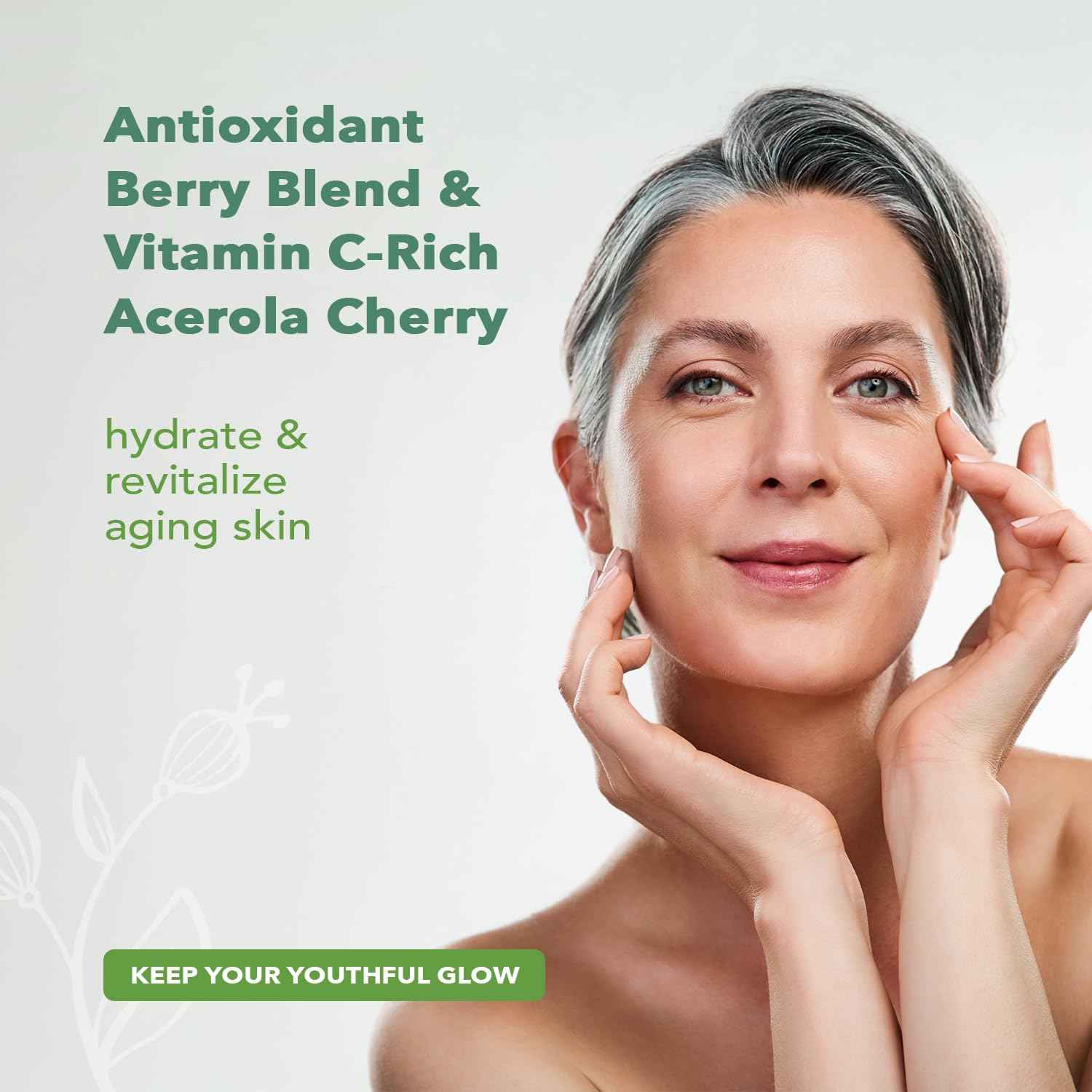 Nourish Organic Face Cleanser, Age Defense Bilberry & Arctic Berries – Anti-Aging Face Wash with Aloe Vera + Washable Cotton Round