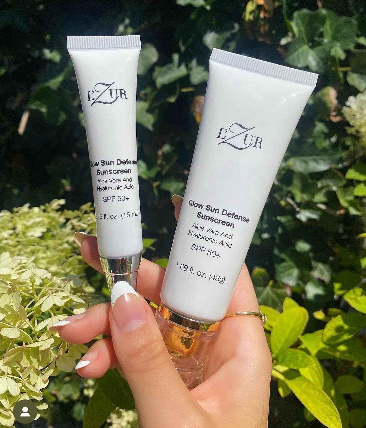 L'Zur Face Sunscreen SPF 50+ Glow Sun Defense Lotion Non-Greasy Ultimate Protection with Aloe Vera, and Hyaluronic Face Moisturizing for Radiant Skin - 1.69-Fluid Ounce