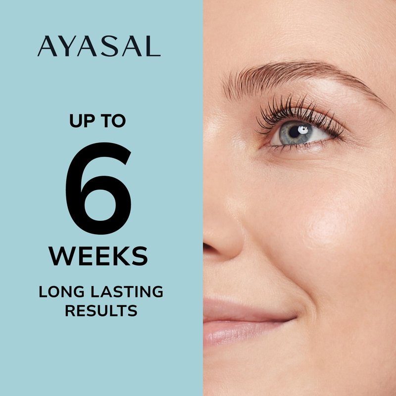 AYASAL Lash Lift Kit: Korean Thio-Free Formula Eyelash Perm Kit with Clear Step-by-Step Process, Gentle & Long-Lasting At-Home & Salon-Style Lash Lift Results, 6 Applications