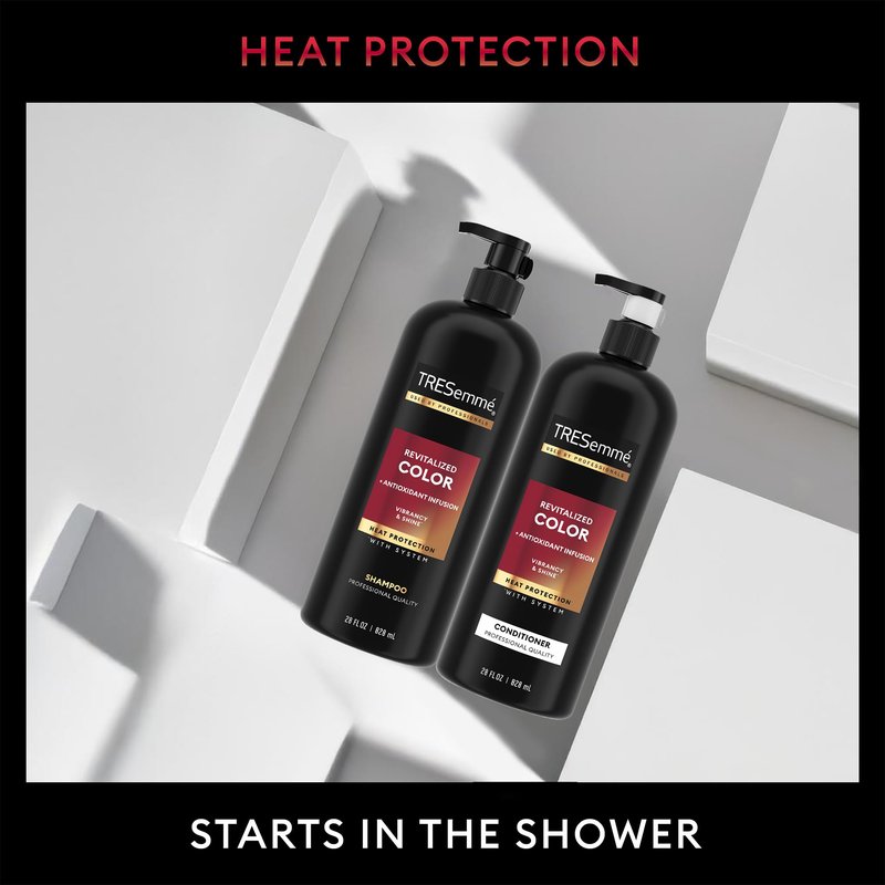 TRESemmé Shampoo and Conditioner, Revitalized Color + Antioxidant Infusion for Color-Treated Hair, Heat Protection, 28 Oz Ea