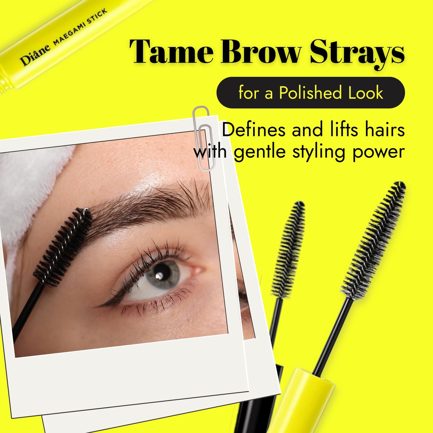Moist Diane Hair Wax Stick for Women, Fly Away Stick for Hair, Hair Mascara, Hair Stick for Flyaways for Quick Fix with Anti-Frizz Serum, HAIR Finishing STICK & Flyaway HAIR Tamer Made in Japan | HARD