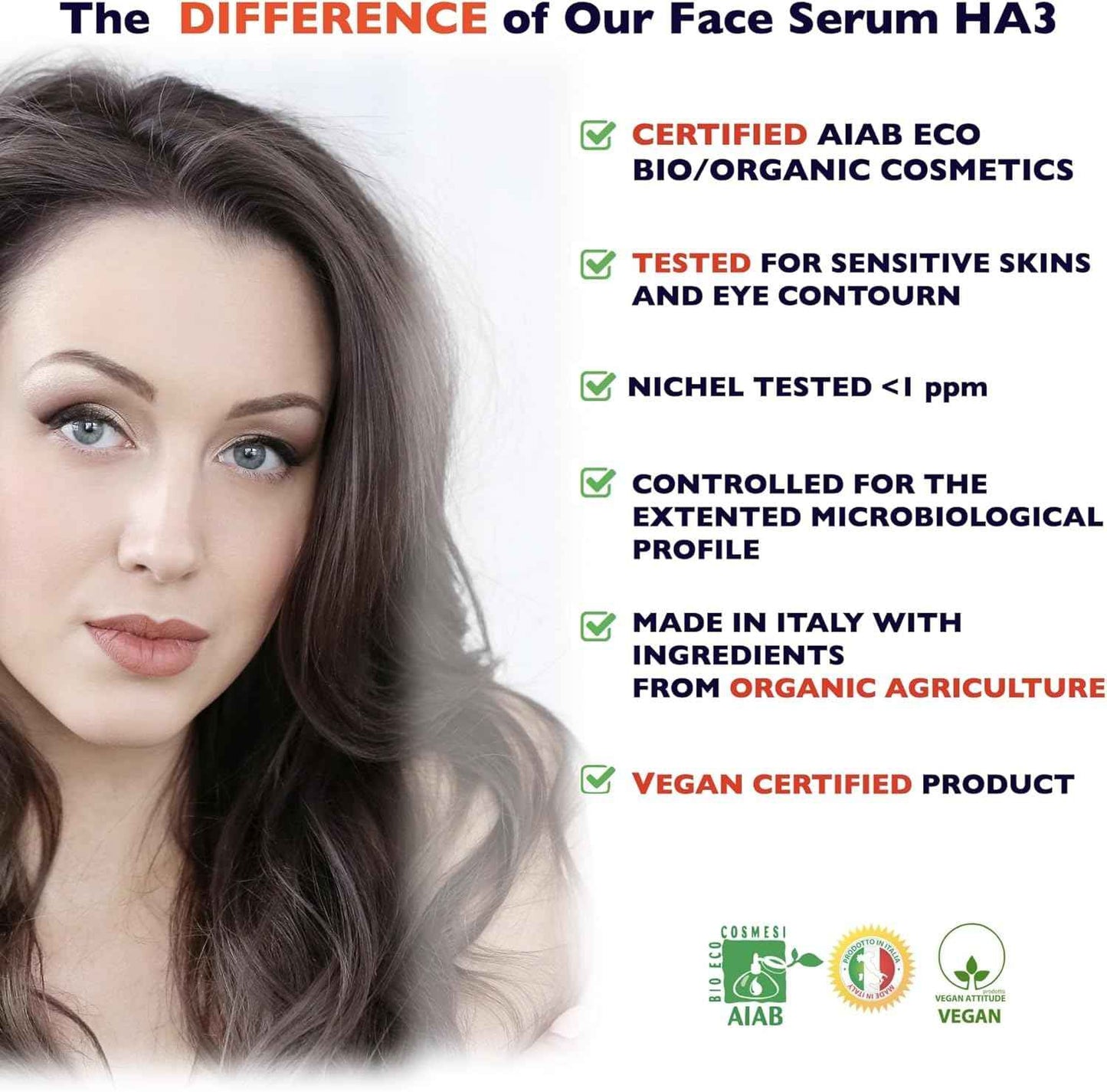 Hyaluronic Acid Serum for Face – 100% Pure with Niacinamide. Anti-Aging, Hydrating Facial Serum for Plumper, Smoother Skin – Clarifying, Plumping, Ideal for Blemish-Prone Skin and a Radiant Complexion