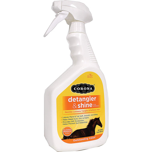 Corona Detangler & Shine Conditioner for Horses, Mane & Tail Grooming, 32oz