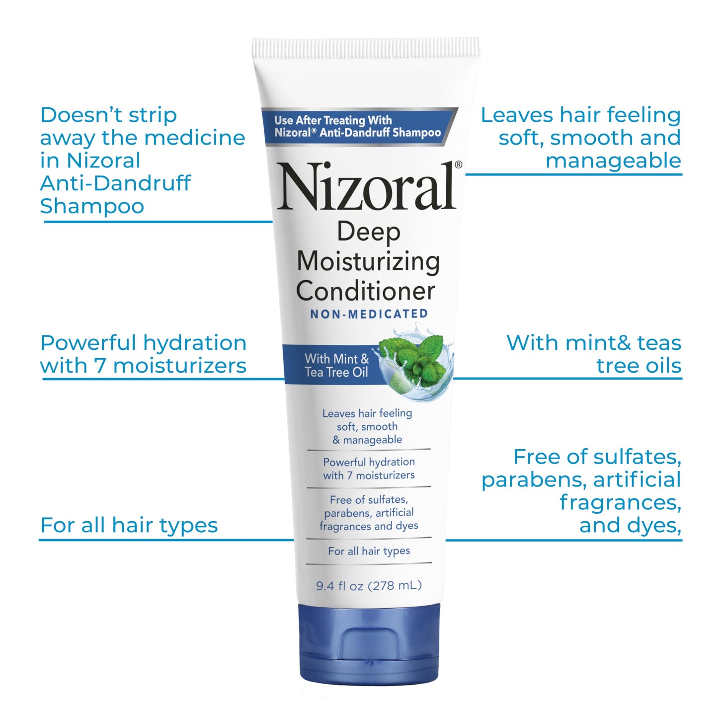 Nizoral Anti-Dandruff Shampoo, 7 Oz + Deep Moisturizing Conditioner, 9.4 Oz Bundle
