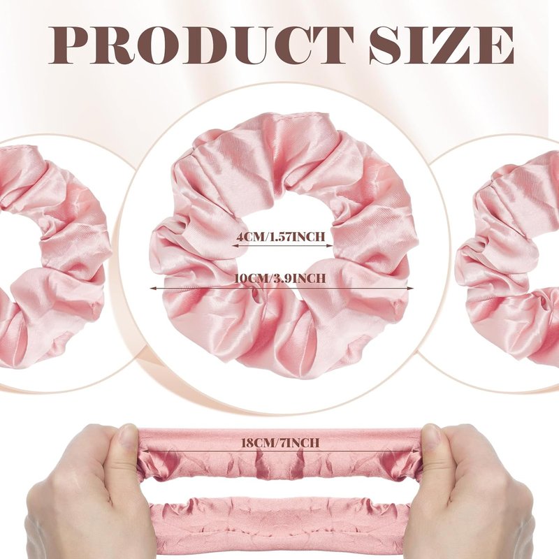 Silk Satin Hair Scrunchies - 120 Pack Soft Elastic Ponytail Holders | 3.94 Inches, Perfect for Thick Hair & Gifts