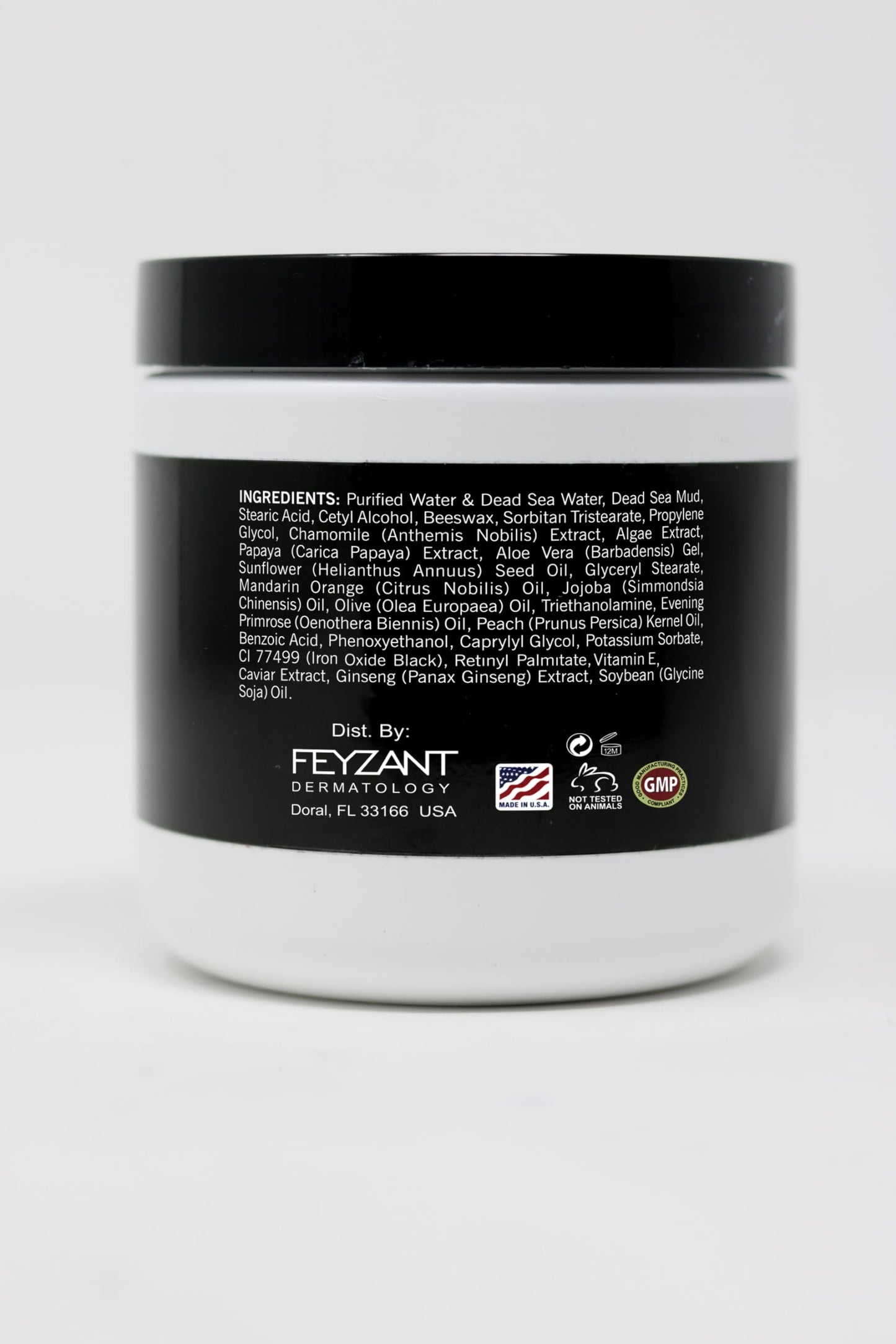 Feyzant Skincare Caviar Face Mask with and Vitamin E - Professional Spa Quality, All Skin Types, Hydrating and Smoothing, 4 oz