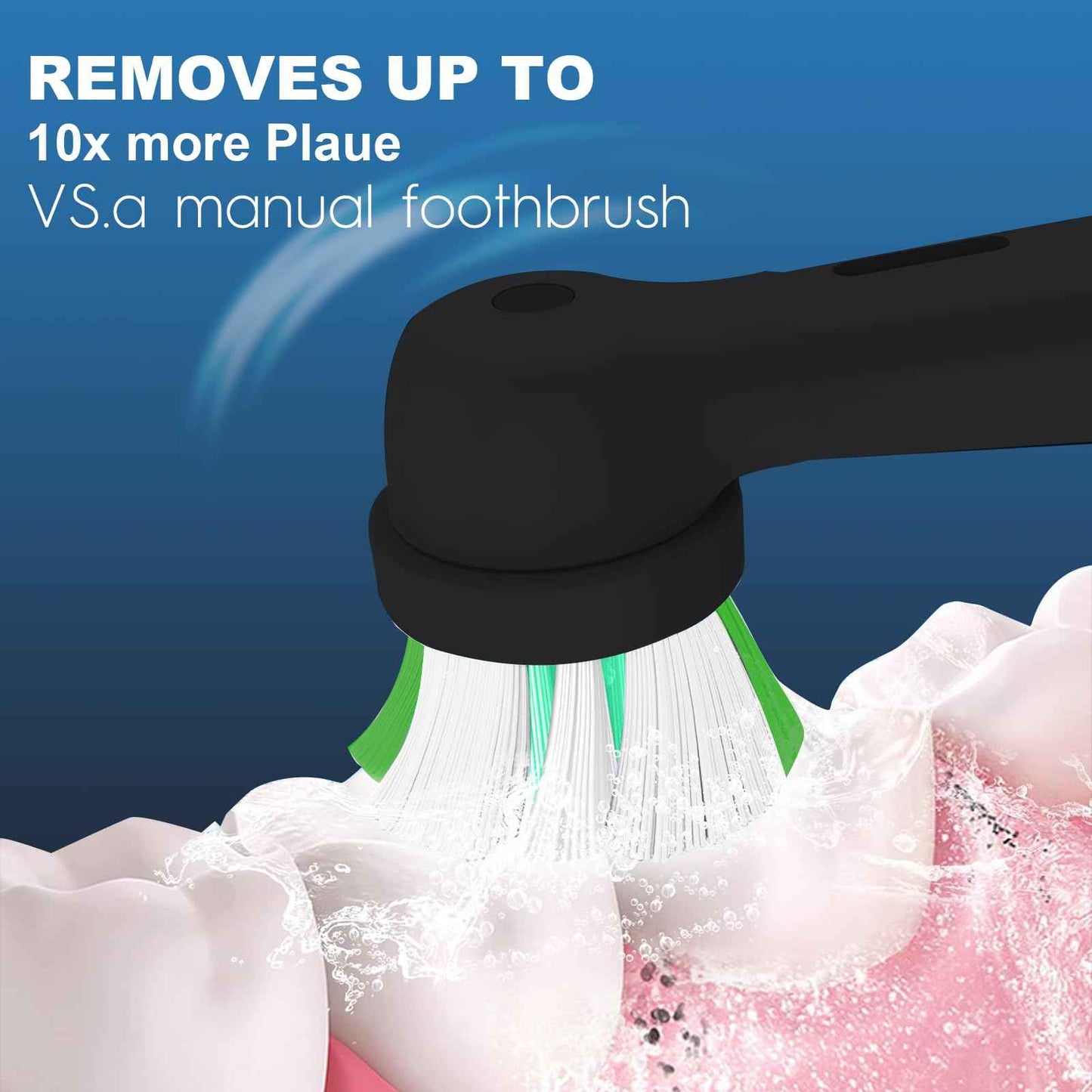 IO Replacement Heads Compatible with Oral B iO 2 3 4 5 6 7 8 9 10 Series Electric Toothbrush, 8 Pcs Brush Heads Compatible with Oral B for Deep Cleaning (Black/White)