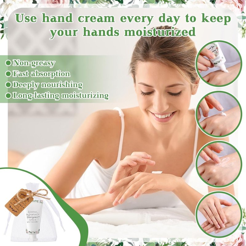 Employee Appreciation Gifts - Mini Lotion Travel Size Hand Cream | 24 Sets Inspirational Thank You Gifts for Staff & Teachers