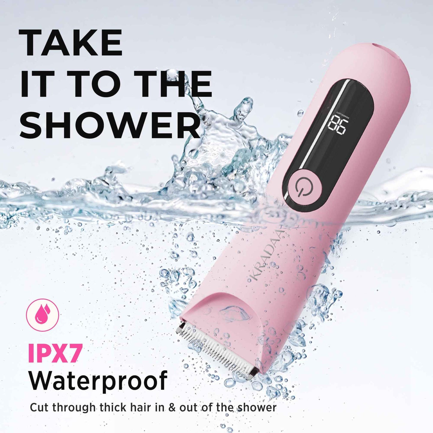 Bikini Trimmer for Women Pubic Hair: Rechargeable Eletctric Razors for Women - Painless Eletctric Shaver - (Blossom Pink)