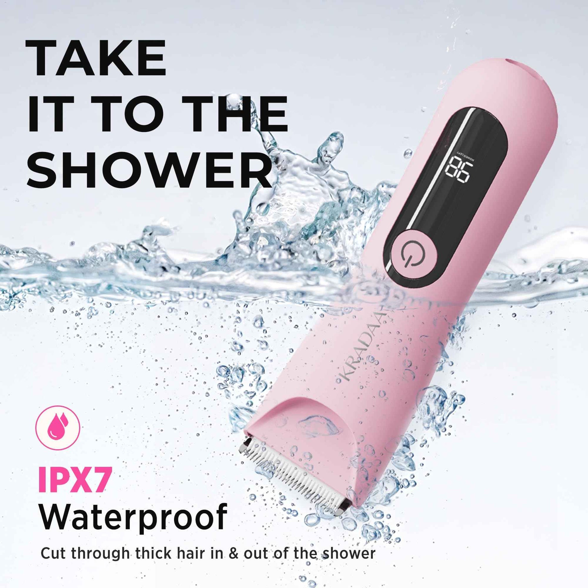 Bikini Trimmer for Women Pubic Hair: Rechargeable Eletctric Razors for Women - Painless Eletctric Shaver - (Blossom Pink)