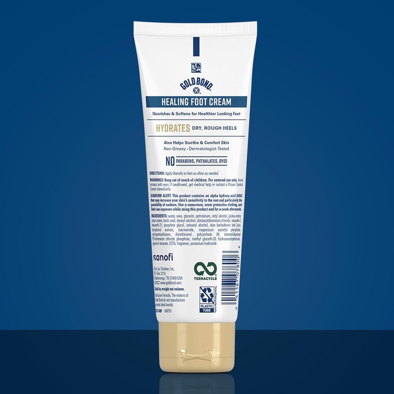 Gold Bond Healing Foot Cream - Nourishing Aloe Formula for Dry Feet | 4 oz, Softens & Revitalizes Skin