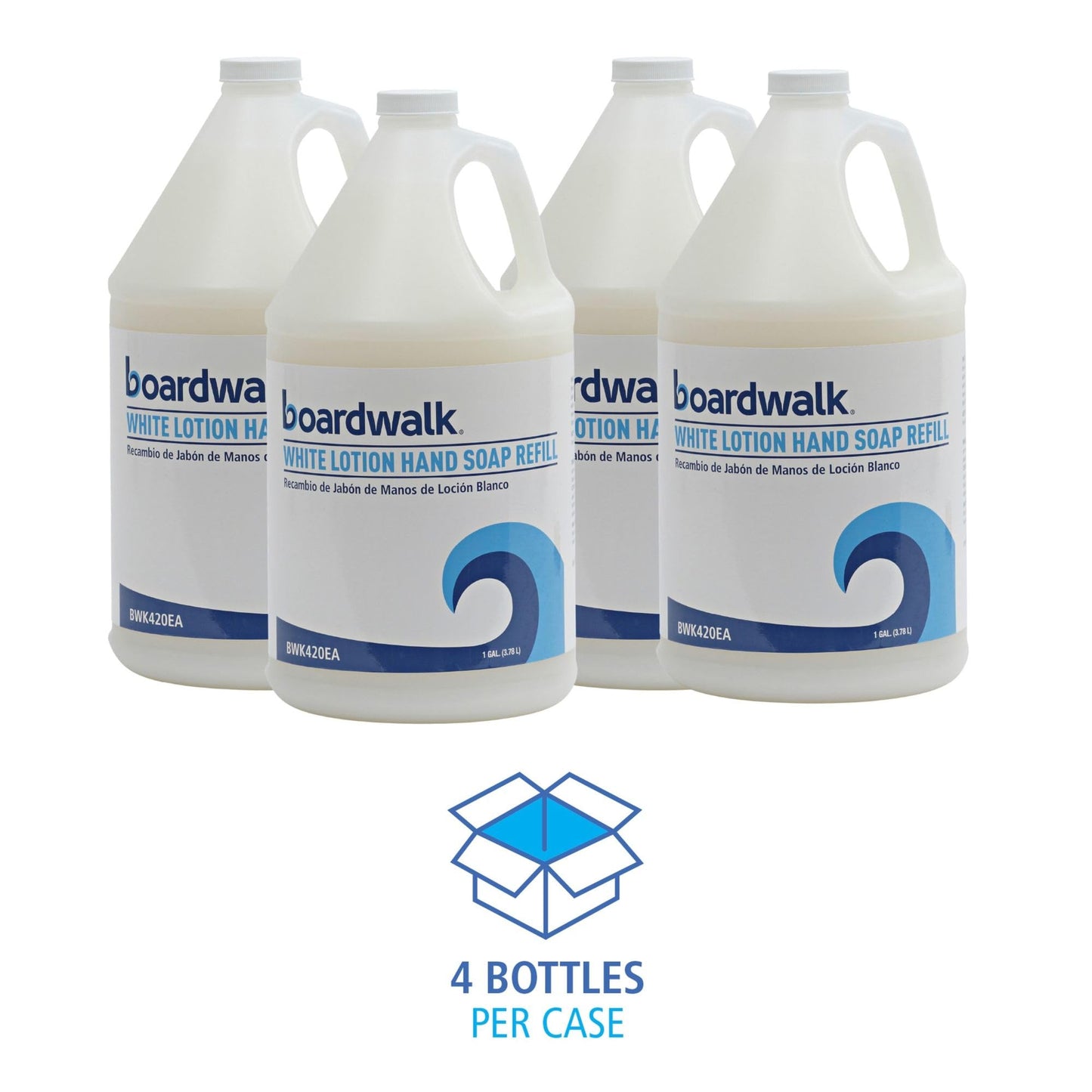Boardwalk BWK420CT Mild Cleansing Lotion Soap, Floral Scent, Liquid, 1gal Bottle (Case of 4)