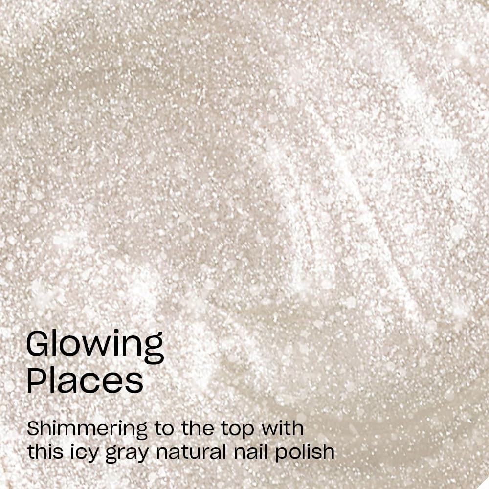 OPI Nature Strong Glowing Places | Sheer Bright Gold Metallic Natural Origin Nail Polish | Plant Based, Vegan, Cruelty Free