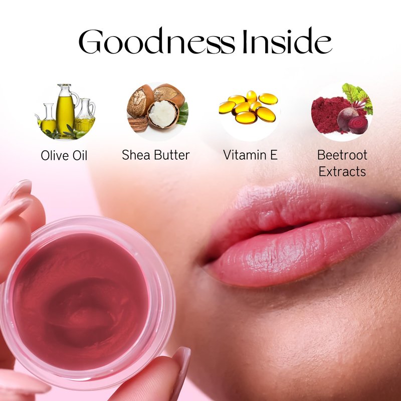 Nourish Mantra Beetroot Blast Lip Balm with SPF | Made with Olive oil, Shea Butter, Vitamin E and Avocado Oil | For Dry, Chapped & Dark Lips | Best for Both Women and Men | 12g (Pack of 3, Beetroot)