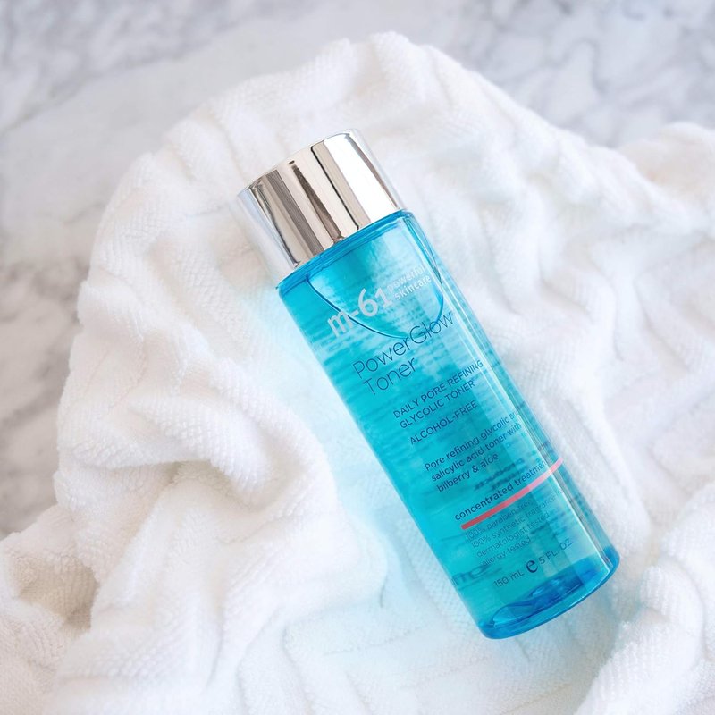PowerGlow Toner - Alcohol-Free Pore Refining Formula with Glycolic & Salicylic Acid | 5.0 Fl Oz