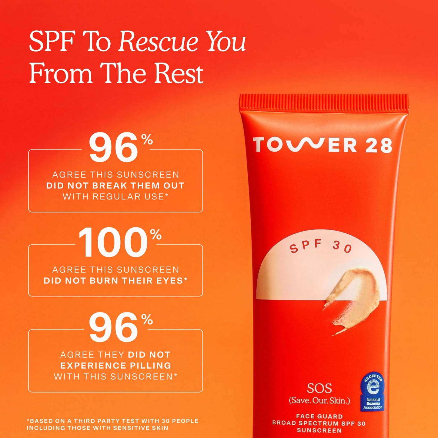 Tower 28 SOS FaceGuard SPF 30 - Broad Spectrum Mineral Sunscreen for Face with Ceramides for Sensitive Skin - Lightweight Zinc Oxide Face Sunscreen Lotion - Dermatologist-Tested Sun Skin Care (2.3 oz)