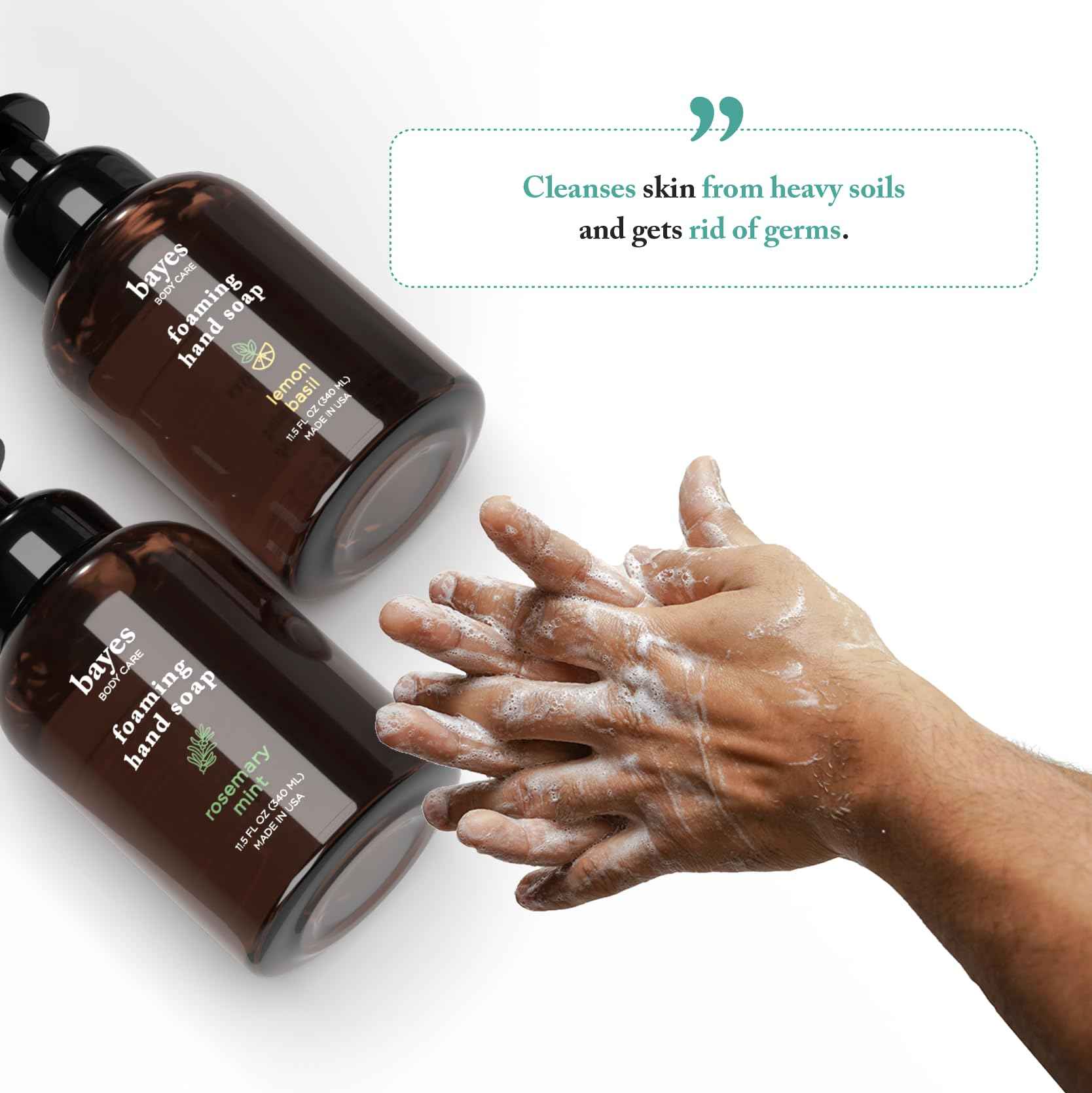 Foaming Hand Soap - Aromatic and Nourishing Hand Wash, Infused with Essential Oils - USDA Certified Biobased - 11.5 Ounce, Eucalyptus Lavender, 2 Pack