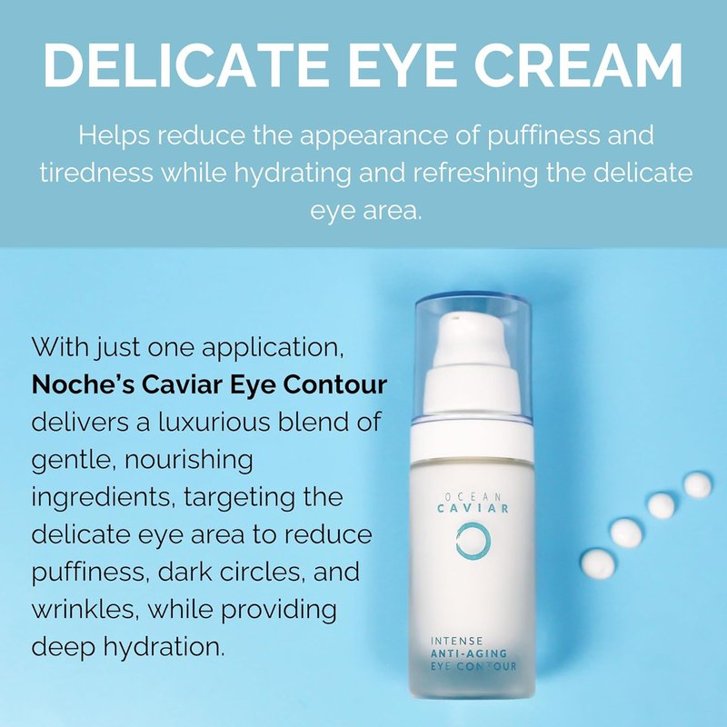 Caviar Eye Contour Cream for Mature Skin - Anti-Aging with Hyaluronic Acid | Targets Wrinkles & Puffiness - 30mL