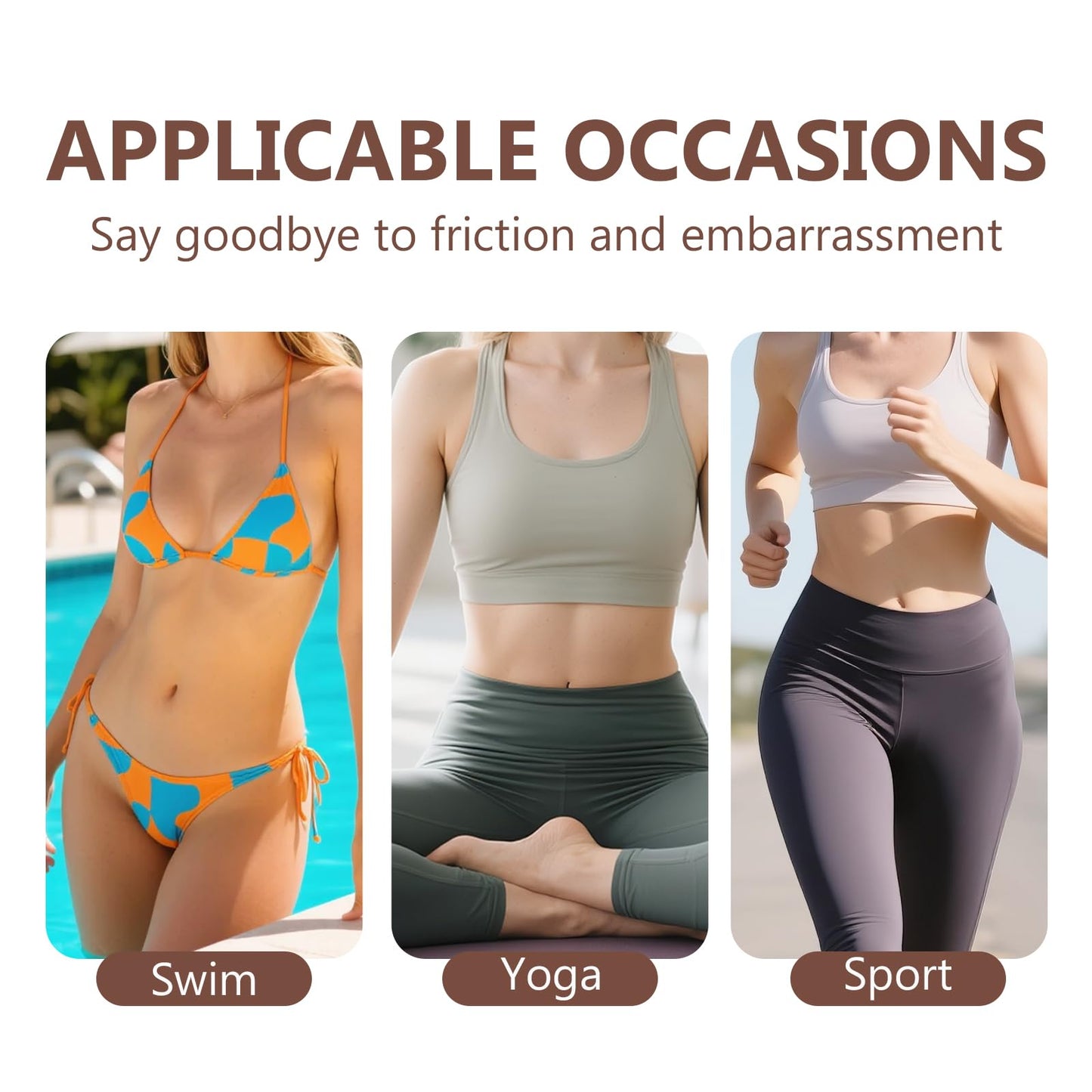Camel Toe Concealer, 4 Pack Reusable Invisible Coverage for Activewear, Swimsuits & Tight Clothing - Seamless, Waterproof & Breathable Coverage to Hide Awkward Lines