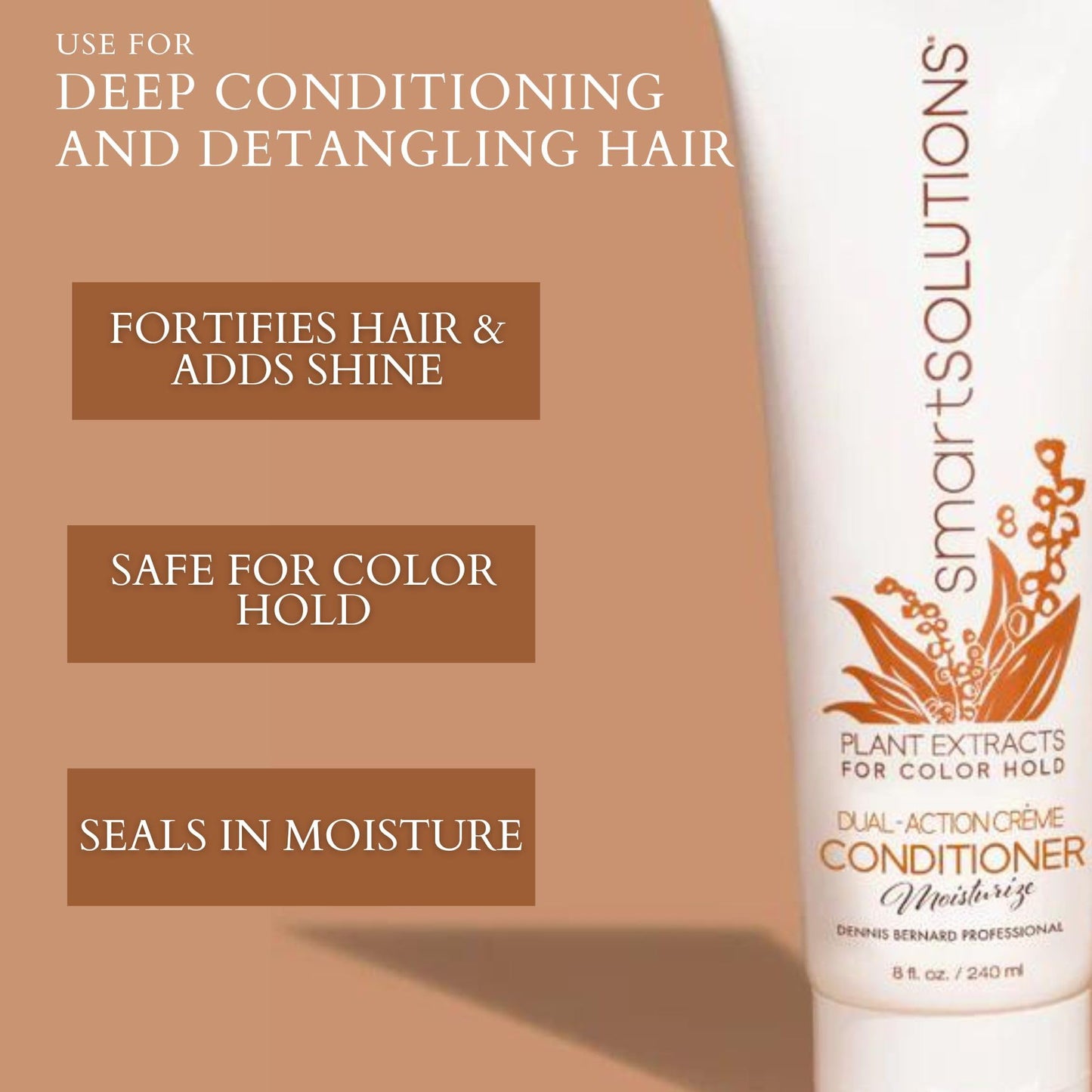 SMART SOLUTIONS Dual-Action Creme Conditioner | Sulfate, Paraben & Sodium Chloride Free | Color Safe & Chemically Treated Hair Safe (32 fl oz)