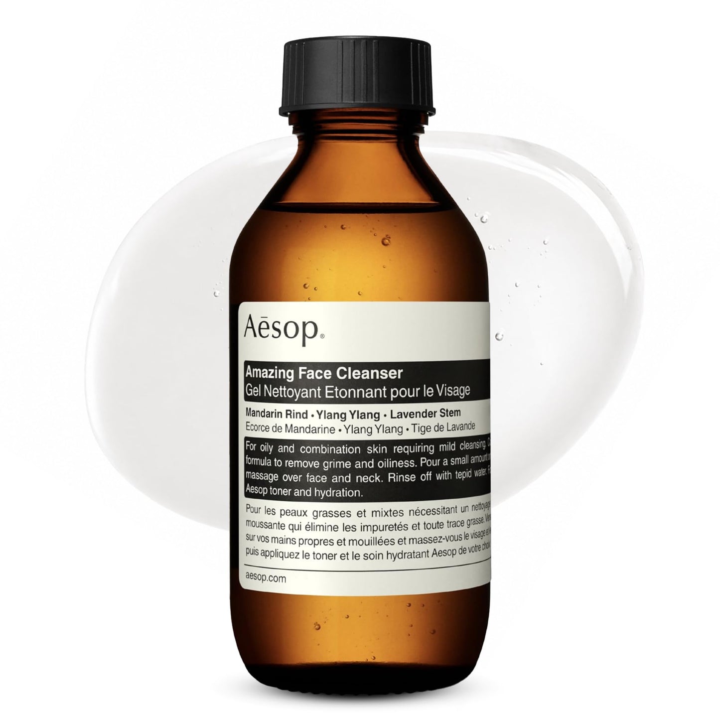 Aesop Amazing Face Cleanser | Non-Drying Daily Cleanser to Remove Grime and Oils | Cleanse and Refresh The Skin Without Disturbing Its Natural Balance | Travel Size | 3.3 oz / 100 mL