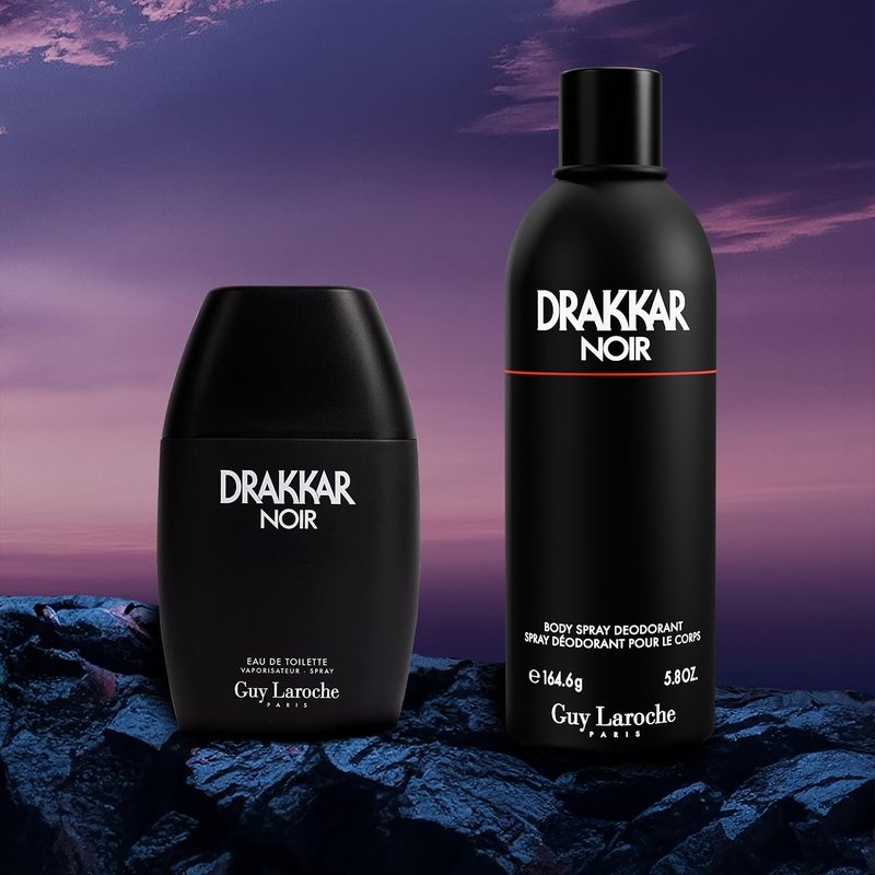Drakkar Noir Men's Cologne - Intense Body Spray with Fougere Blend & Aromatic Spices | Long-Lasting Fragrance for Day & Evening