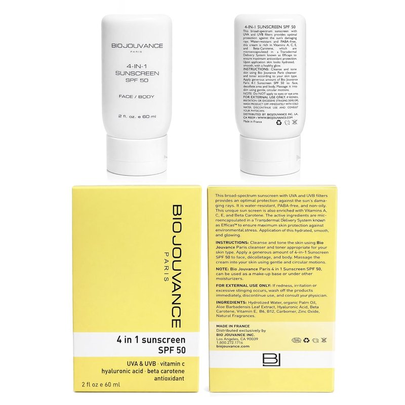 4 In 1 Sunscreen SPF 50 - Mineral Face Moisturizer for Sensitive Skin | Reef Safe Formula