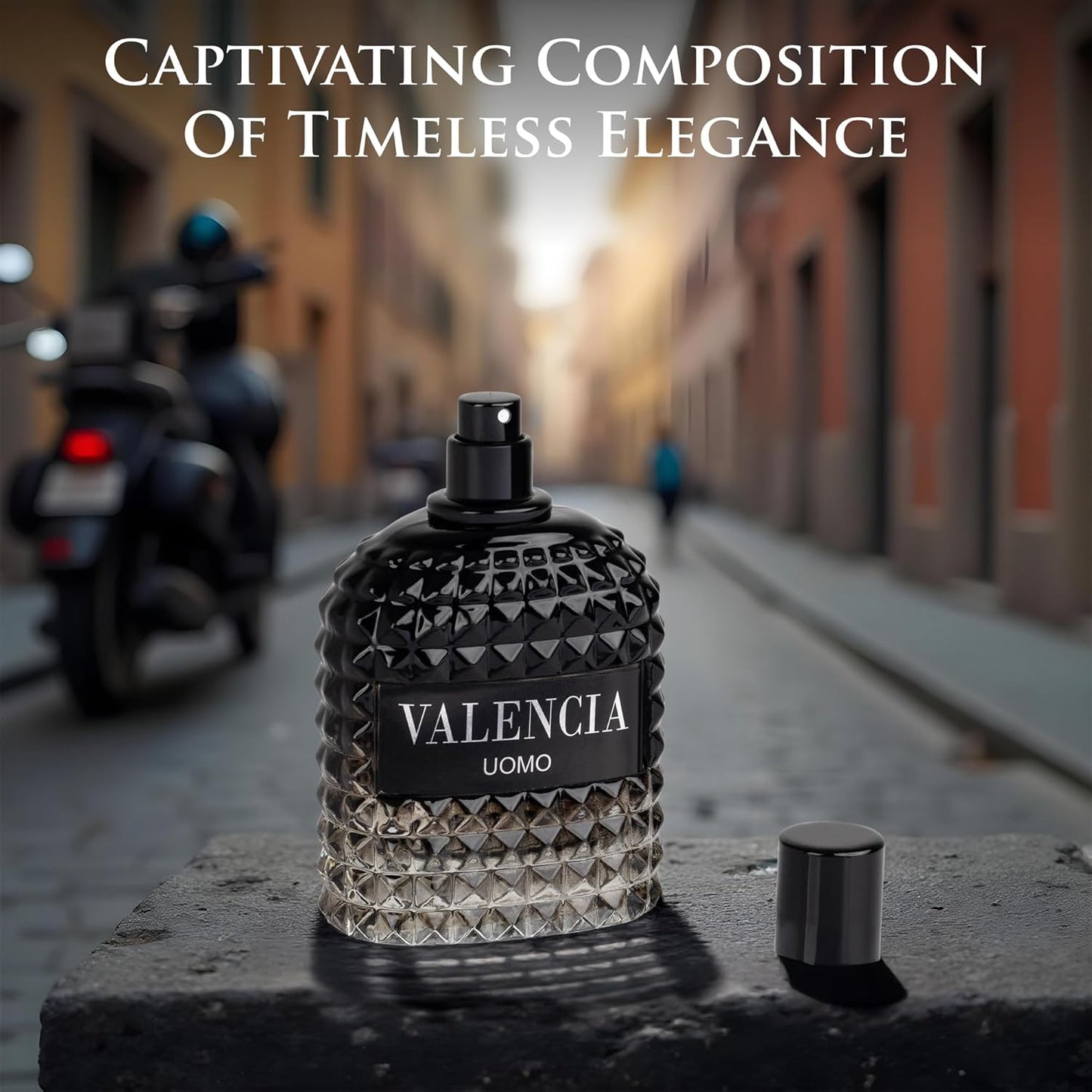 Valencia UOMO Eau De Parfum for Men - Woody Aromatic Fragrance with Floral & Mineral Notes | 100ml Bottle
