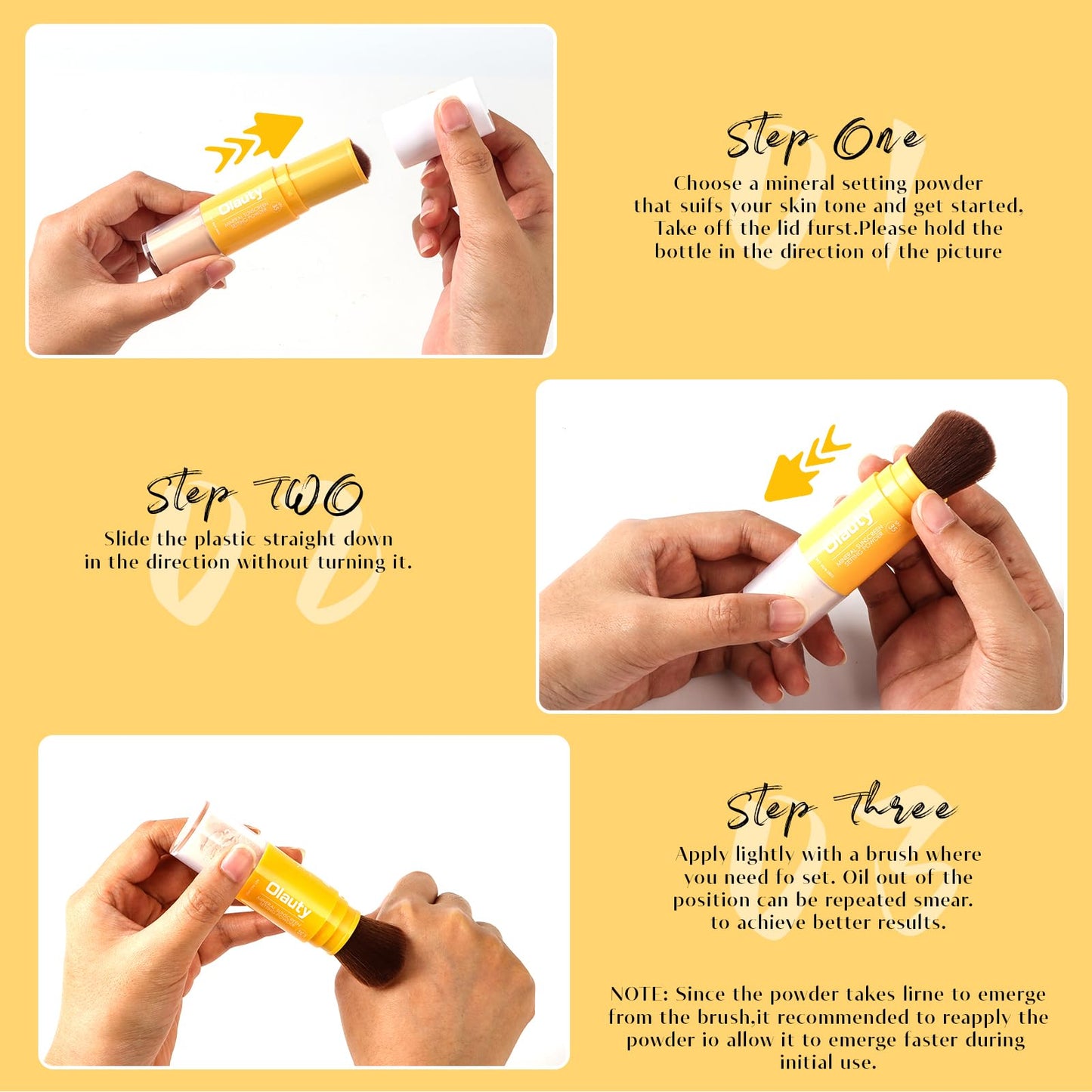Mineral Powder Sunscreen for Face & Scalp, SPF 35 Brush on Sunscreen Setting Powder, Matte Oil Control Hair Sunscreen Face Powder, Lasting Lightweight Breathable Travel Essentials (#02 Medium)