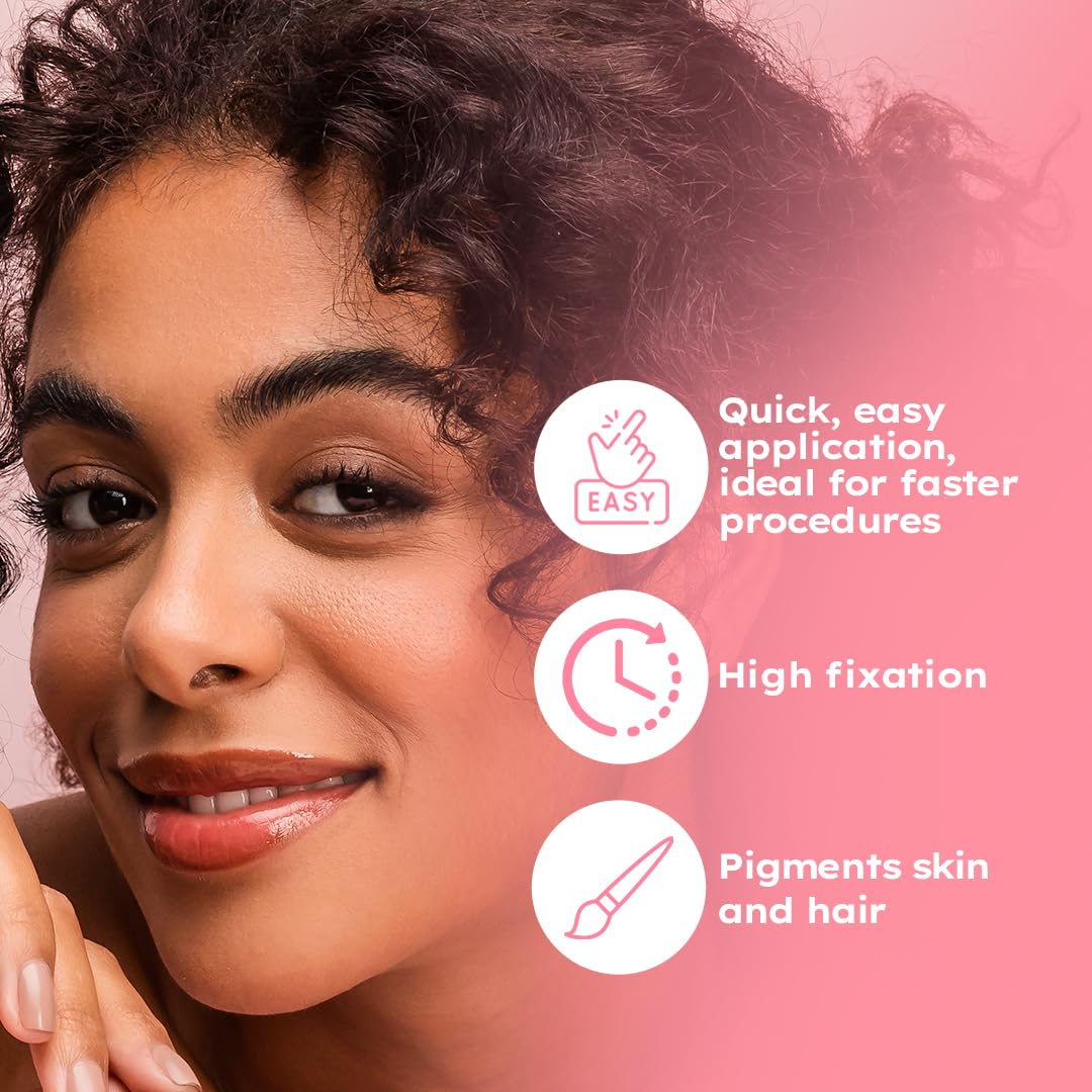 MENELA Dark Brown Eyebrow Henna Kit – Henna for Eyebrows – Eyebrow Dye & Henna for Brow – Natural Vegan Ammonia-Free – Up to 60 Applications, 2.5g Henna & 15ml Fixer, Bamboo Extract