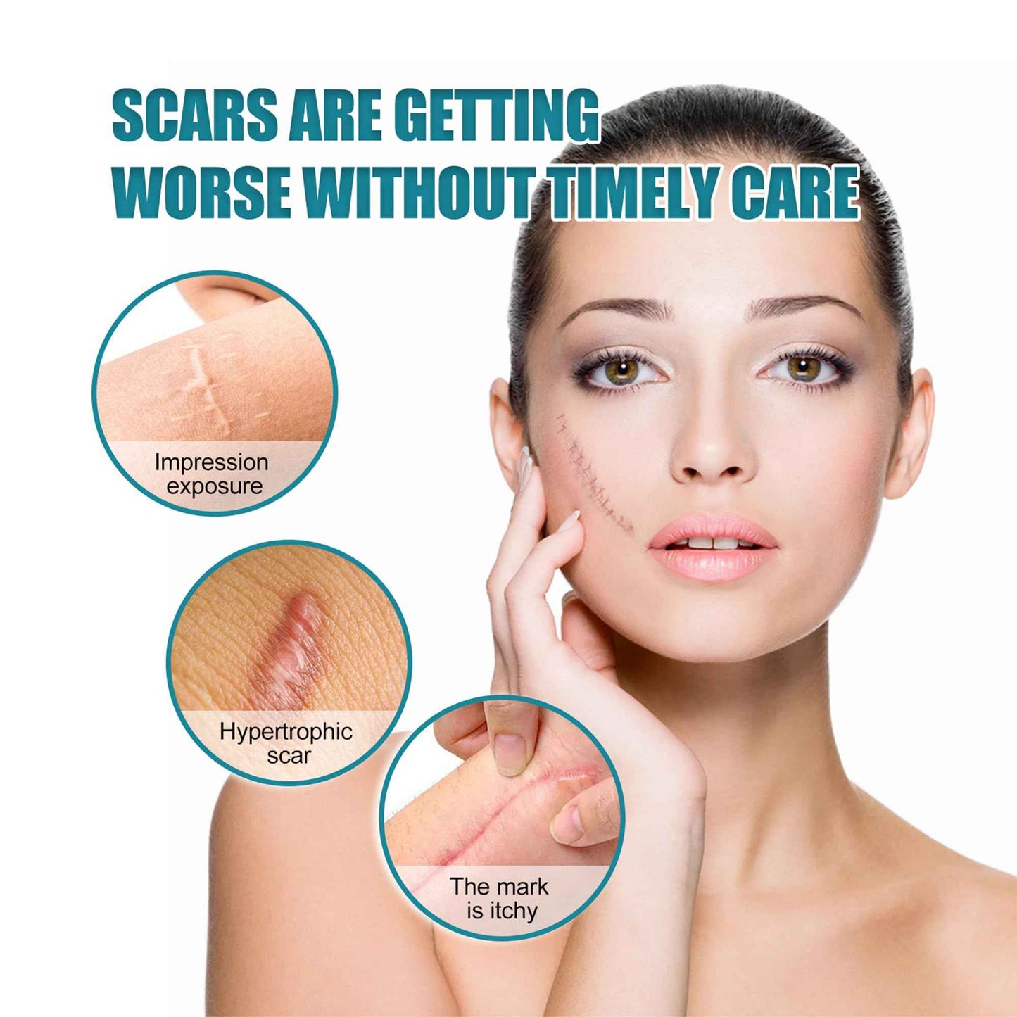 Silicone Scar Sheets - Suitable for Repair of Caesarean Section, Abdominoplasty, Keloid and Surgical Scars(1.6”x 60”)
