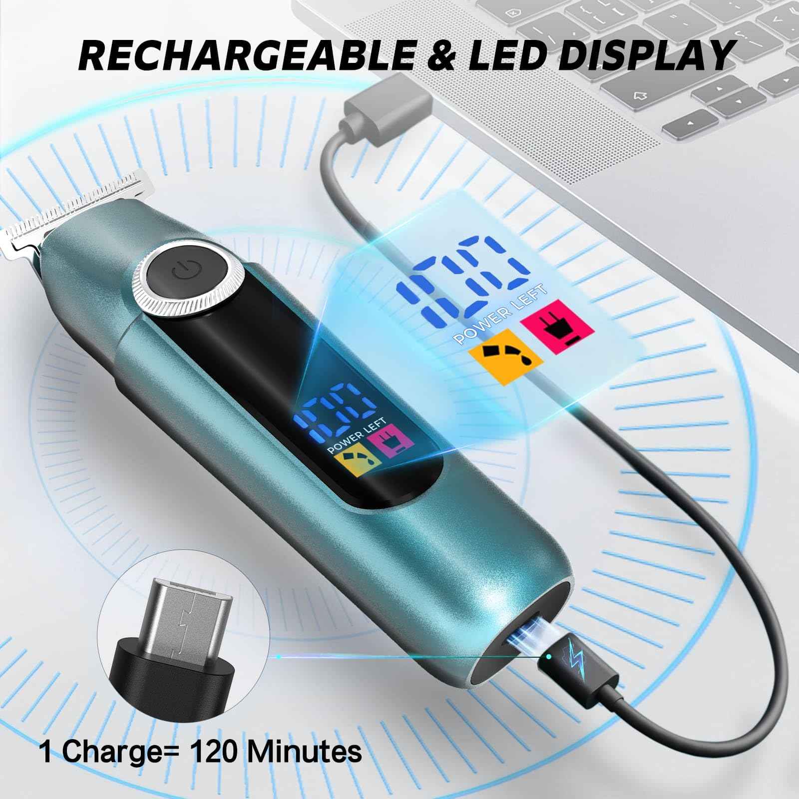 ZUWSUJS Beard Trimmer for Men Professional Grooming Kit,Face Mustache Trimmers for Men,6 in 1 Mens Beard Trimmer,Cordless Electric Nose Body Hair Clippers,Gifts for Mens Husband Fathers Boys