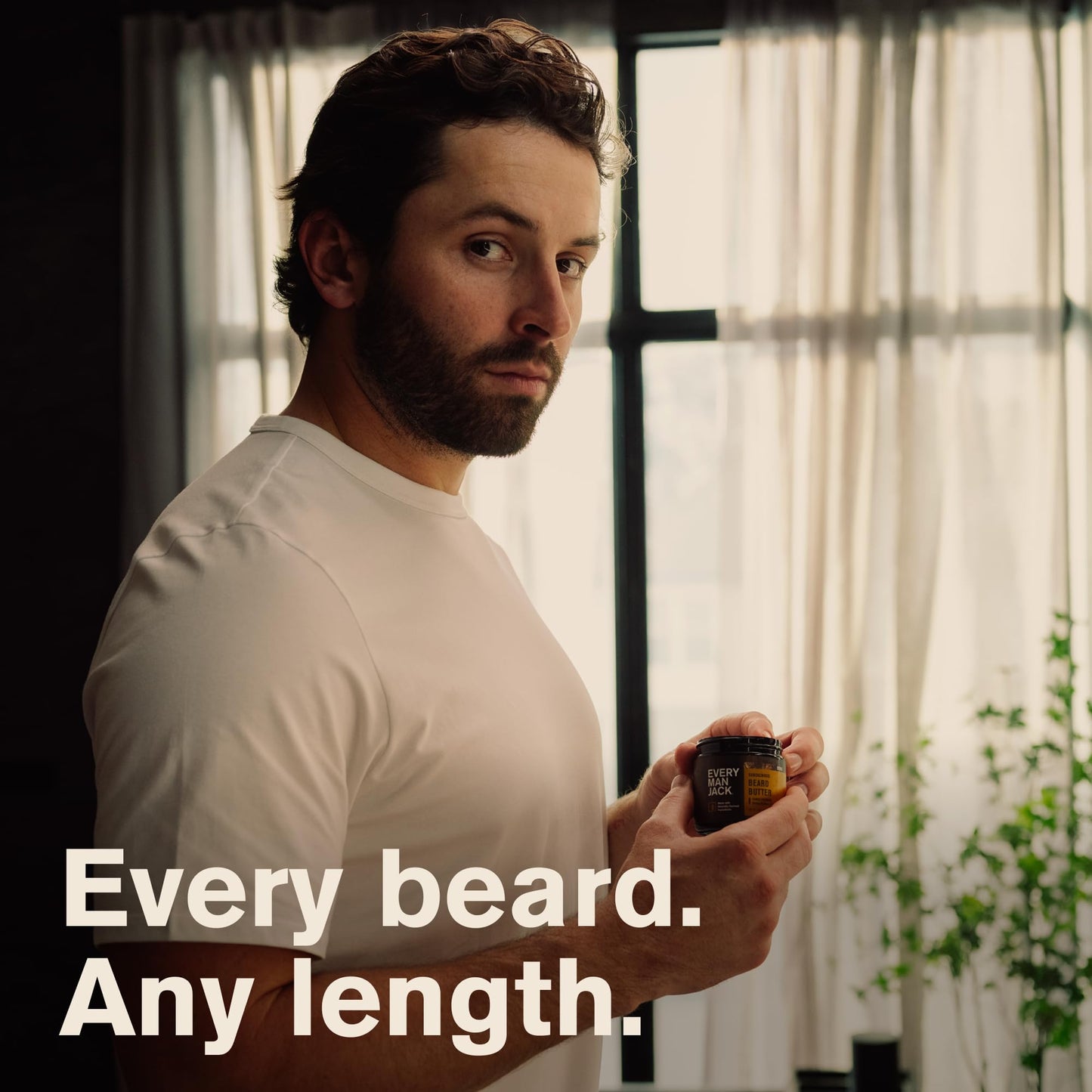 Every Man Jack Beard & Scruff Softening Butter- Aged Bourbon Fragrance - Hydrates & Styles Dry, Unruly Beards While Relieving Itch - Made with Shea Butter & Coconut Oil - 4-ounce (2 Pack)