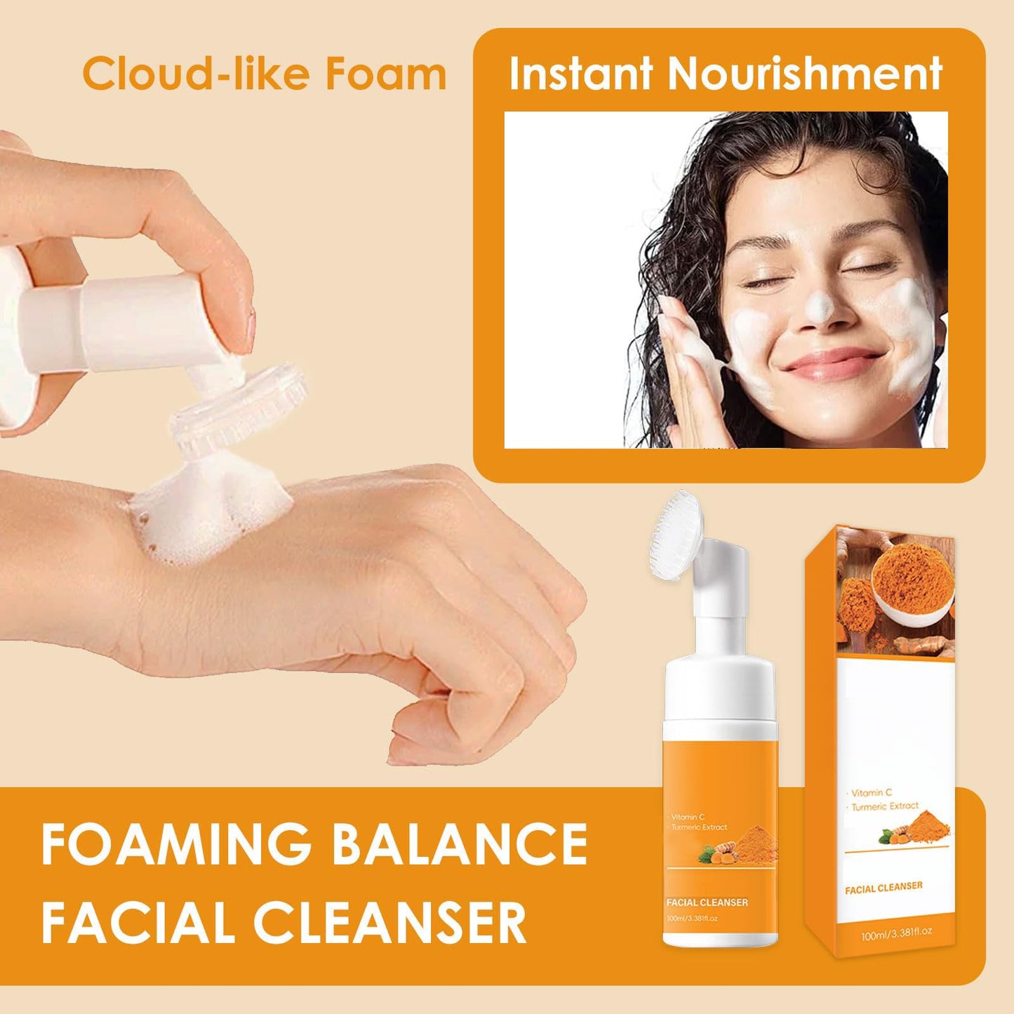 Turmeric Wash and Care Kit – Turmeric Face Wash with Brush, Exfoliating Facial Pads, Turmeric Oil and Cleansing Soap Bars– Jabon de Curcuma, Natural Skincare for Face & Body (4PC Set, Count, 4)