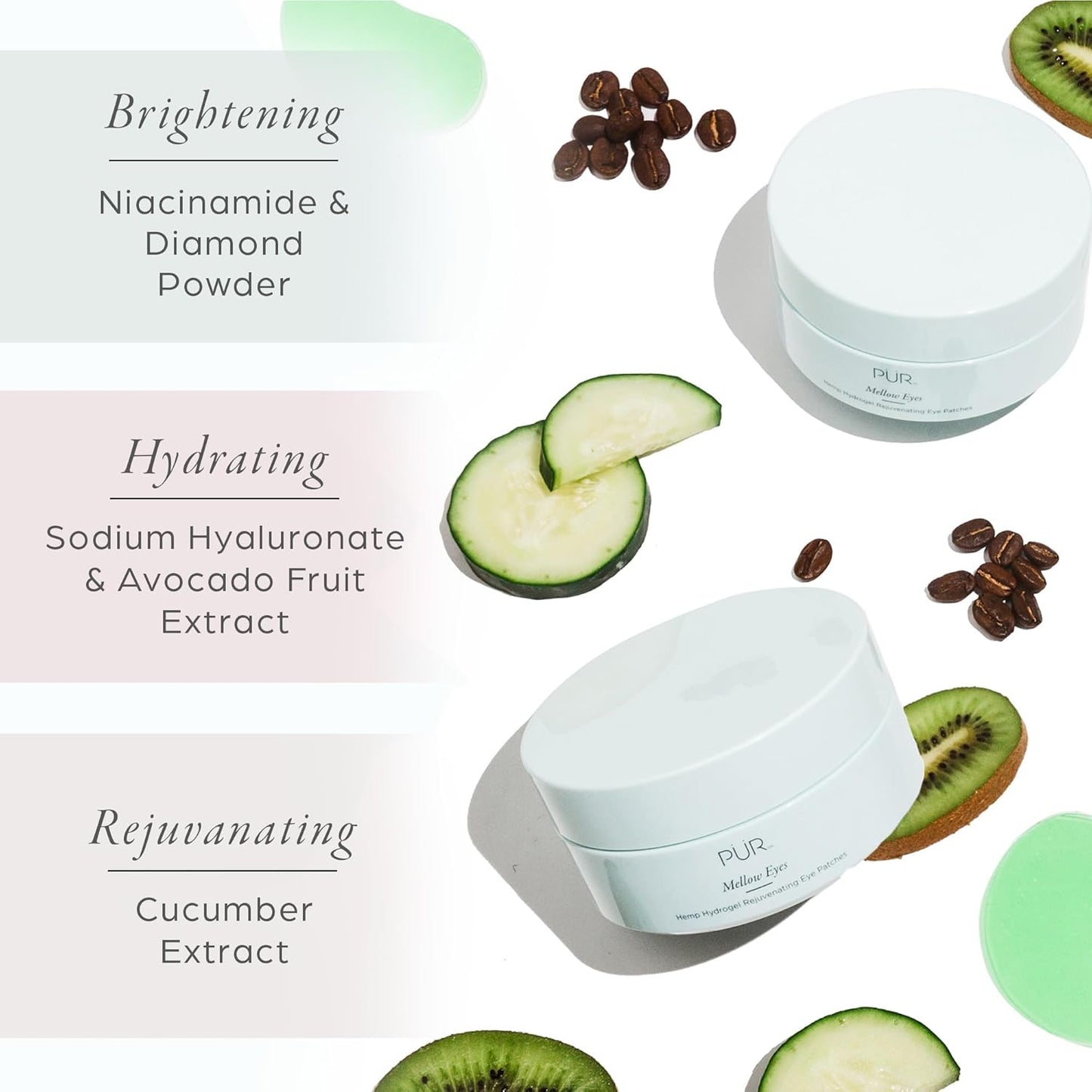 Hydrogel Rejuvenating Under Eye Patches - Hydrate & Brighten with Hemp Seed Oil | 30 Pairs