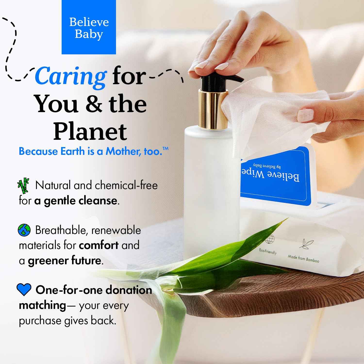 Believe Makeup Remover Wipes Travel Size 10pc x 10 Packs - Bamboo Viscose Unscented Face Wipes, Disposable Water-Based Make Up Remover, Gentle and Travel Size Makeup Wipe for Women