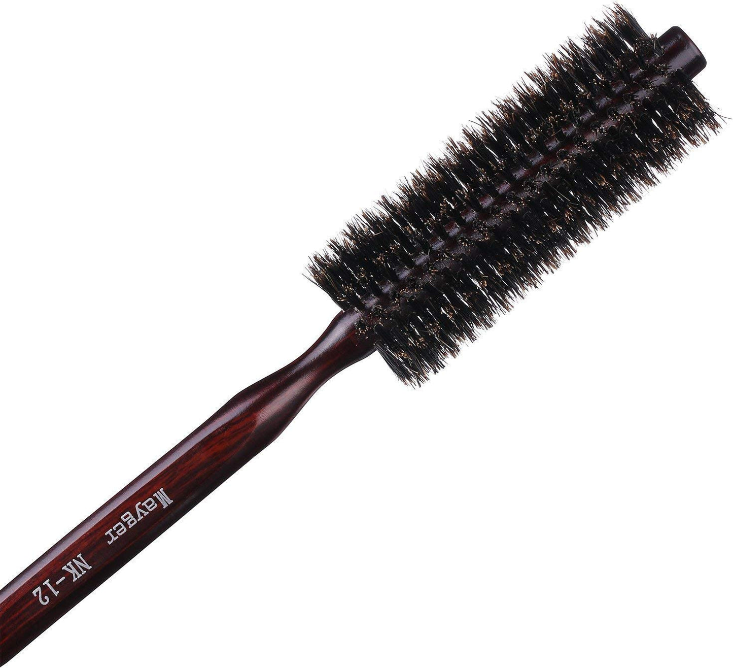 PERFEHAIR Boar Bristle Round Brush-1.3 inch, Pack of 2, Small Round Brushes for Blow Drying Styling Short, Fine, Thin Hair & Beard