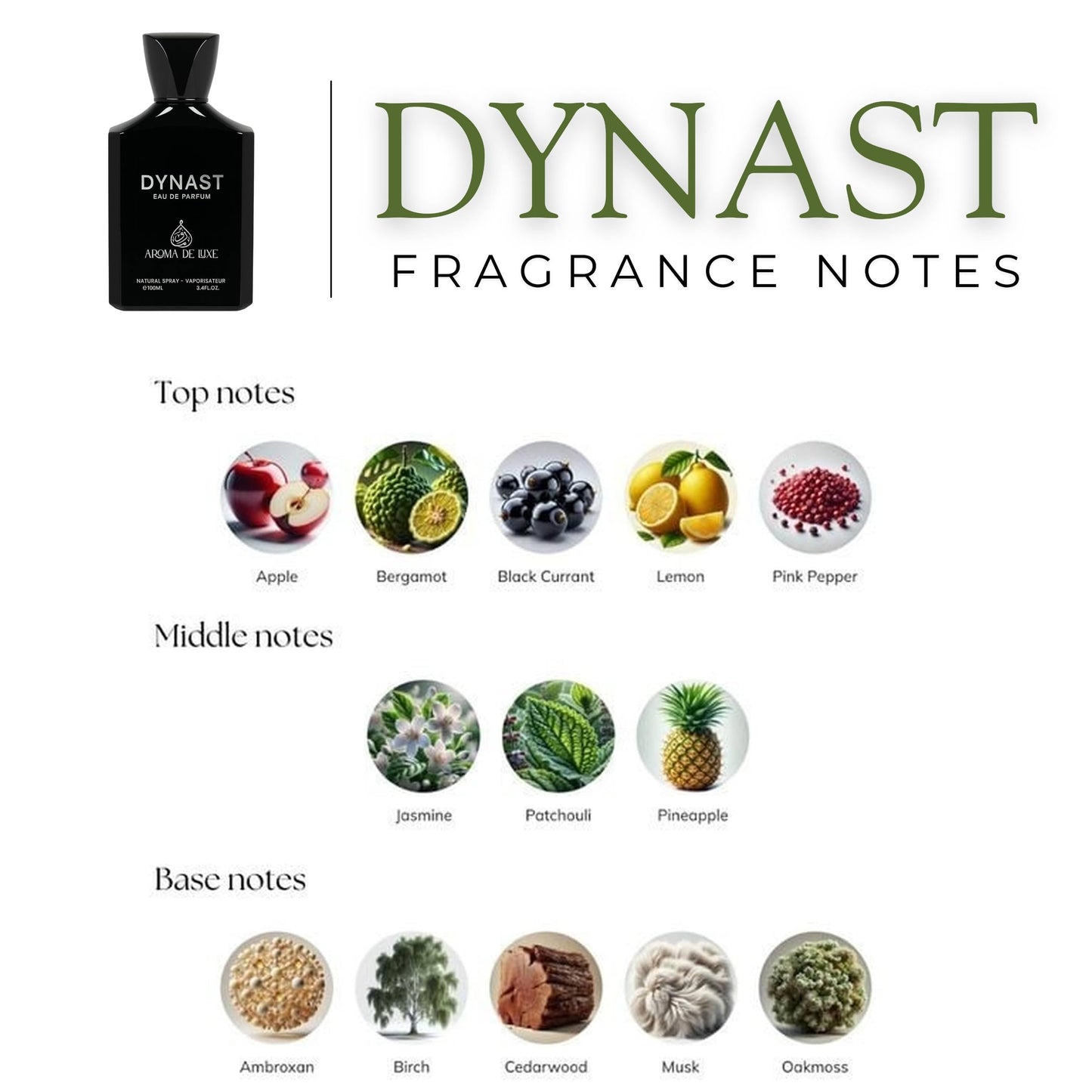 DYNAST PERFUME BY AROMA DE LUXE | Men’s Eau de Parfum 100ml | Inspired By Aventus | Long-Lasting Luxury Cologne | Fruity, Woody & Musky Fragrance for Men