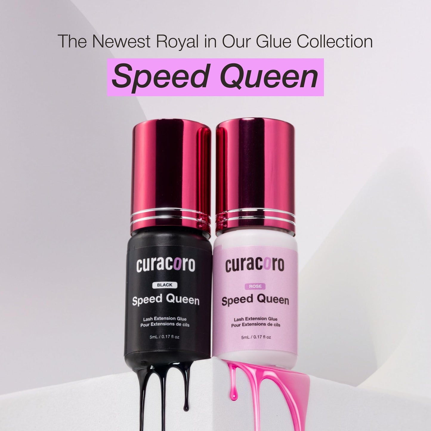 Curacoro Bold Black Eyelash Extension Glue 5ml, 0.5-1s Dry Time