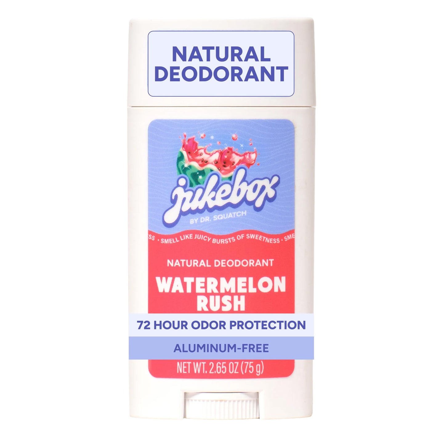 JUKEBOX Natural Deodorant for Women–Watermelon Disco–Aluminum-Free, No Baking Soda, No Harsh Chemicals, Odor Blocking Technology, Watermelon,Cantaloupe, Agave-a Dr. Squatch Brand-2.65oz, 2 Pack