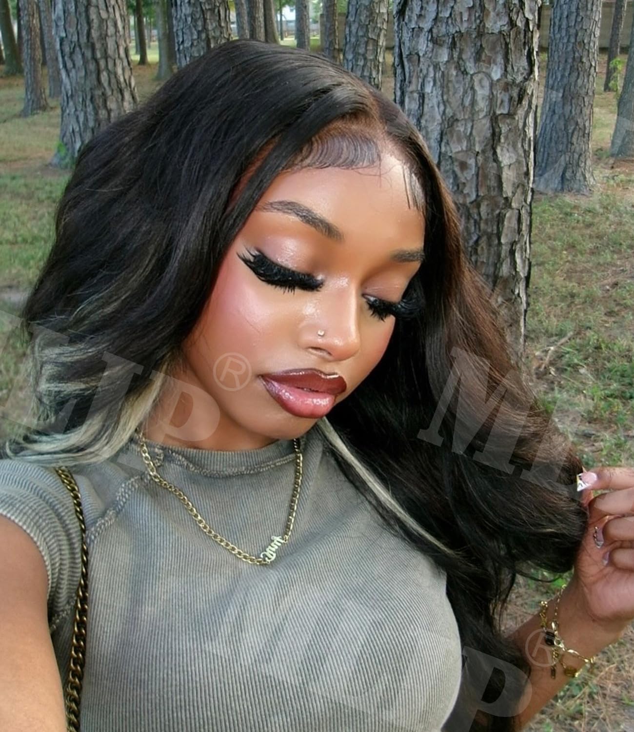 Mlip 2x6 HD Lace Closure Body Wave, 0.10mm Ultra Thin Invisible Swiss Lace, Skinlike Real HD Lace Melt into Skin Perfectly, Pre-plucked Natural Hairline, Raw Indian Human Hair 12 Inches Natural Color