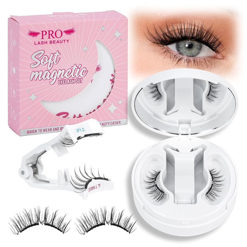 Magnetic Eyelashes - Soft Reusable Lashes with Applicator | Waterproof & Easy to Wear (1 Pair, Frisky)