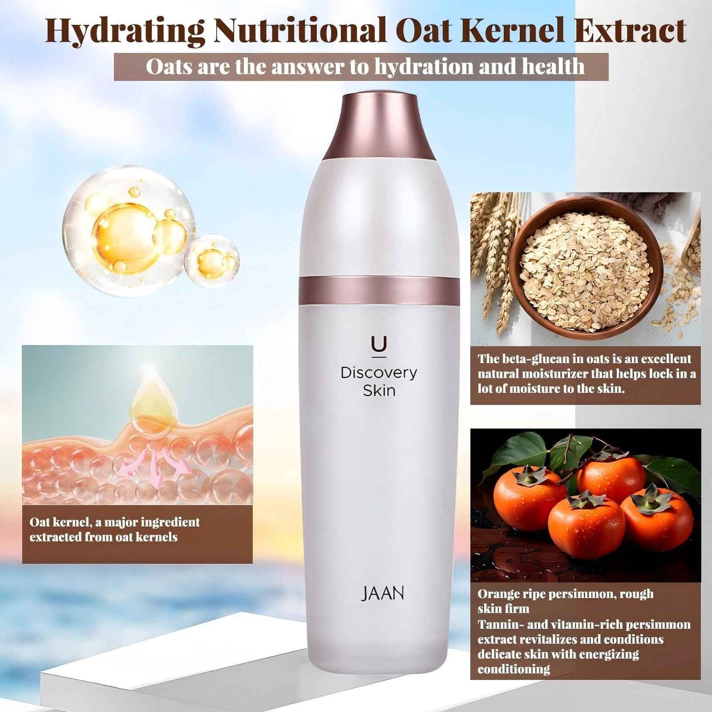 Jaan 4.5floz Anti-Aging & Brightening Toner for Face, Moisturizing Lotion with Centella & Beta-Glucan, Deep Hydration for Dry Skin, Daily Nourishing Toner for Sensitive Skin, Korean Skin Care, 130ml