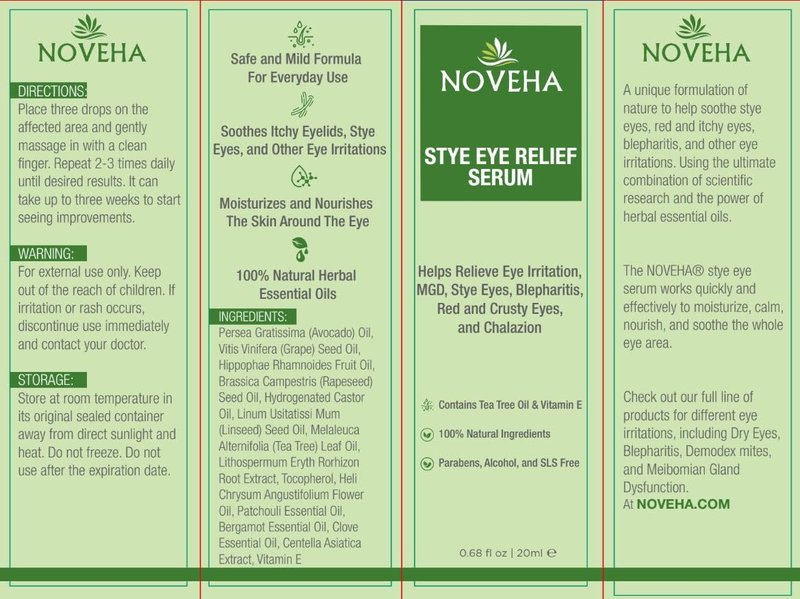 NOVEHA Stye Relief Serum | For Blepharitis Management, Eyelid Bumps (20 ml)