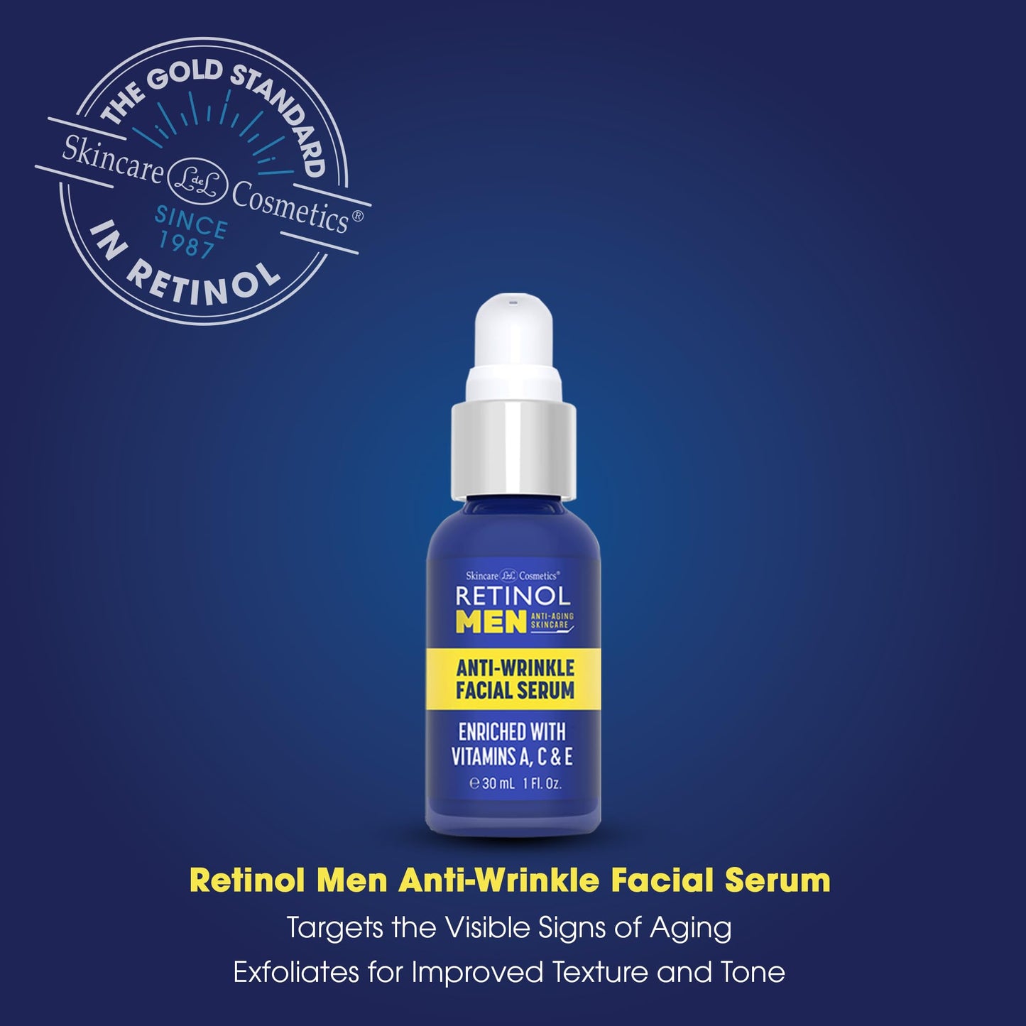 LIVAURA Retinol Men’s Face Serum – Anti Aging Serum for Face, Brightening Serums for Dark Spots & Glow, Hydrating Hyaluronic Acid, Skin Care for Wrinkles & Even Tone, Best Facial Serums