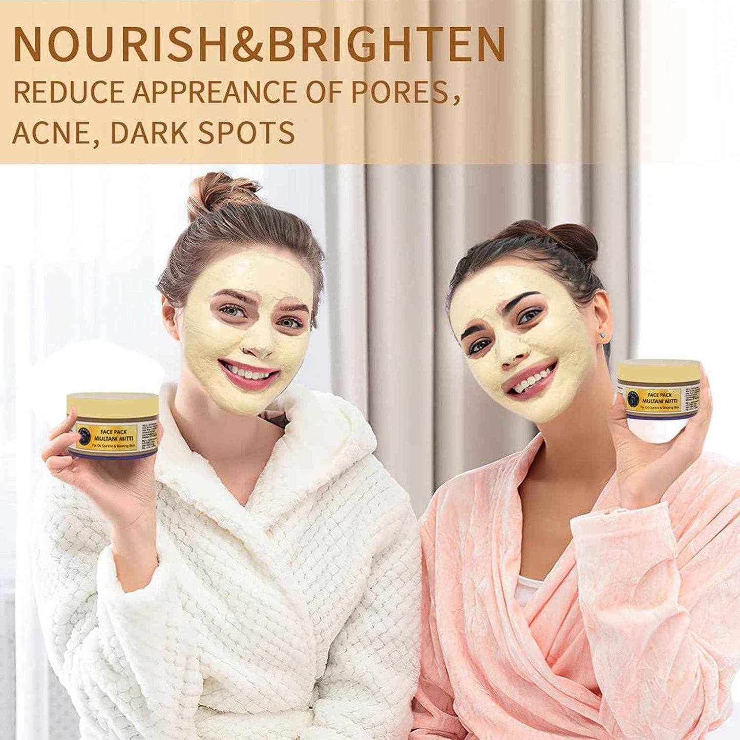 AATMANA Indian Healing Clay Face Pack | Skin Firming | Natural Skin care Tightens Skin for Healthier Complexion -250 Grams