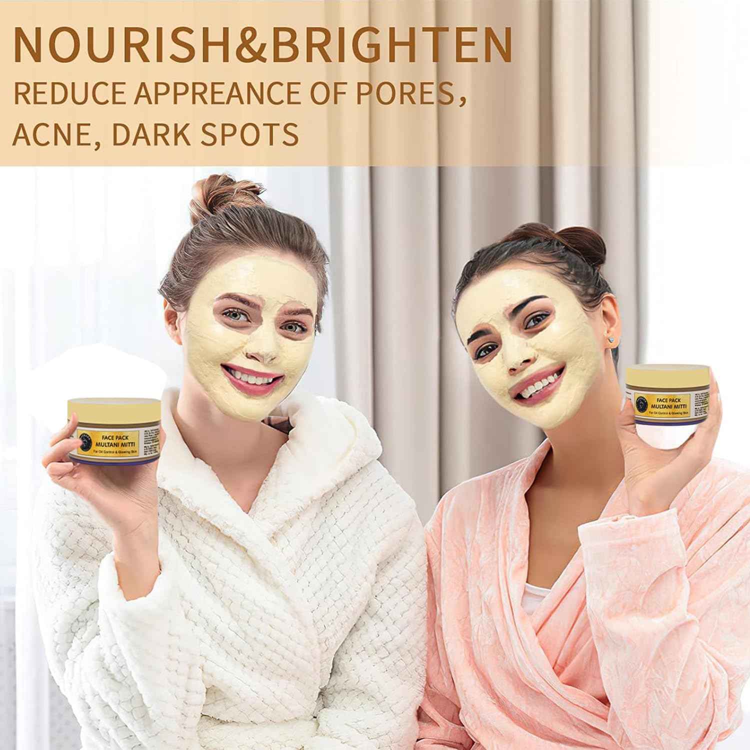 AATMANA Indian Healing Clay Face Pack | Skin Firming | Natural Skin care Tightens Skin for Healthier Complexion -250 Grams