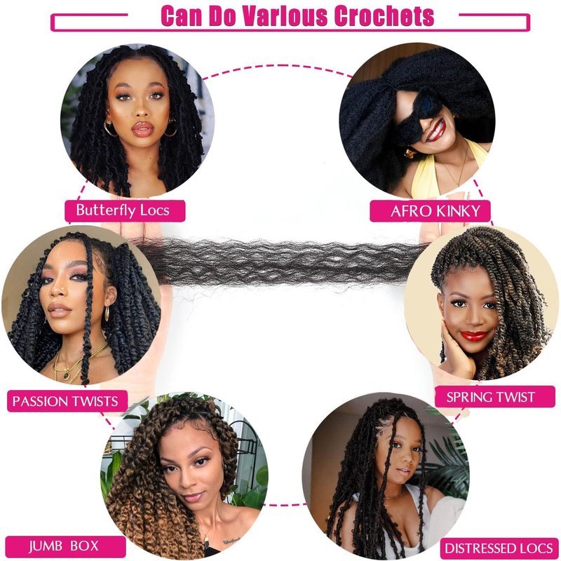 Afro Kinkys Bulk Human Hair -100% Real Human Hair for Mini Twist, Braiding, 16 Inch 50g 4c Kinky Curly Hair Bundles, Loc Extensions & Crochet, Natural Afro Bulk for Dreadlocks